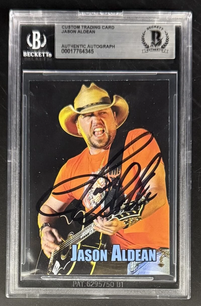 Jason Aldean Signed Autograph Beckett COA Slabbed Custom Trading Card Rare B