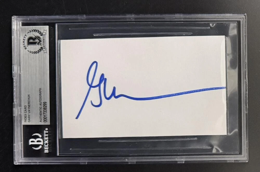 Gary Vee Vaynerchuk Signed Autograph Beckett COA Slab Full Cut Signature Card