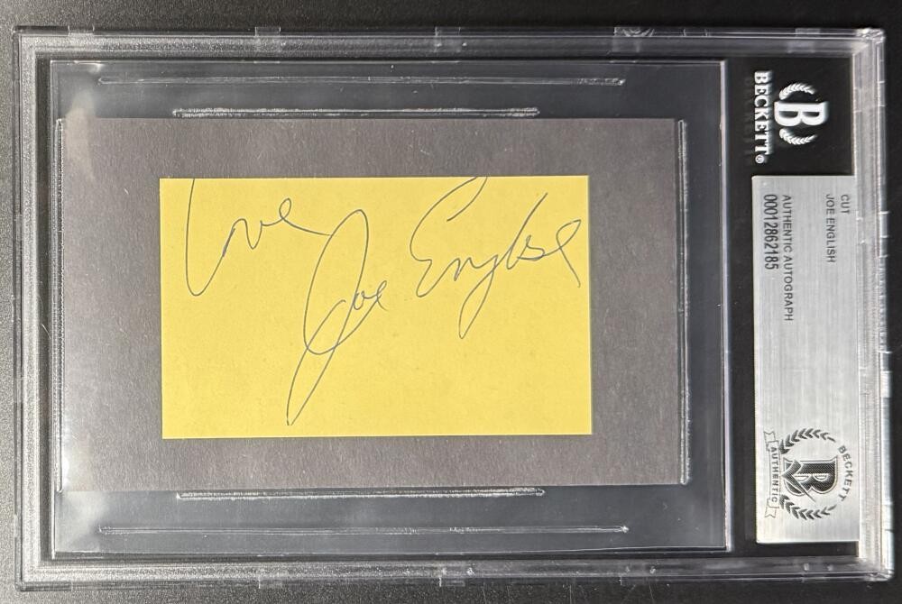 Joe English Signed Autograph Beckett COA Slabbed Encapsulated Cut Card Wings
