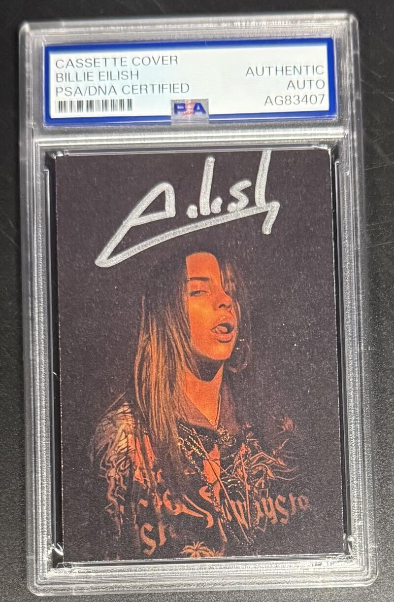 Billie Eilish Signed Autograph PSA/DNA COA Slabbed Cassette Cover Rare Cut C
