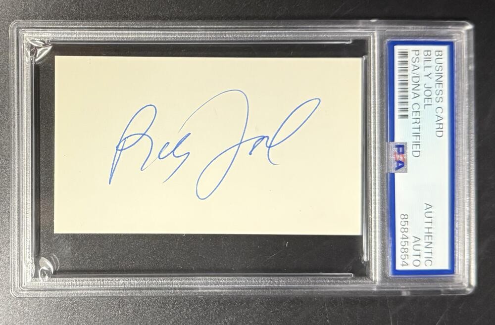 Billy Joel Signed Autograph PSA/DNA COA Slabbed Business Card w/ Full Signature