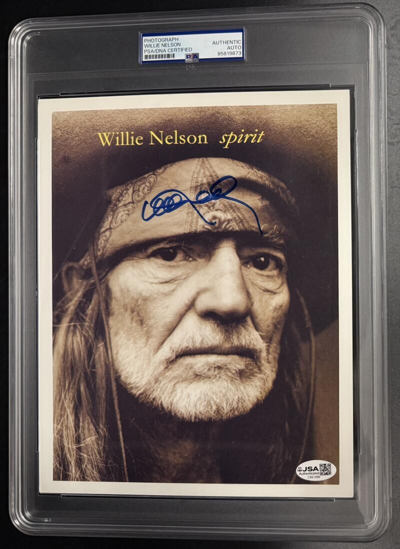 Willie Nelson Signed Autograph Spirit Rare Promo PSA/DNA COA 8x10 Slabbed Photo