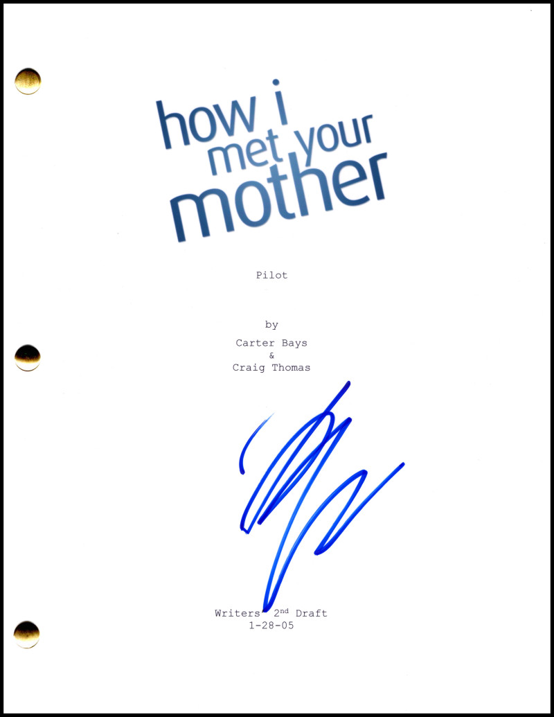 Josh Radnor Signed Autograph How I Met Your Mother Script Screenplay - Ted Mosby
