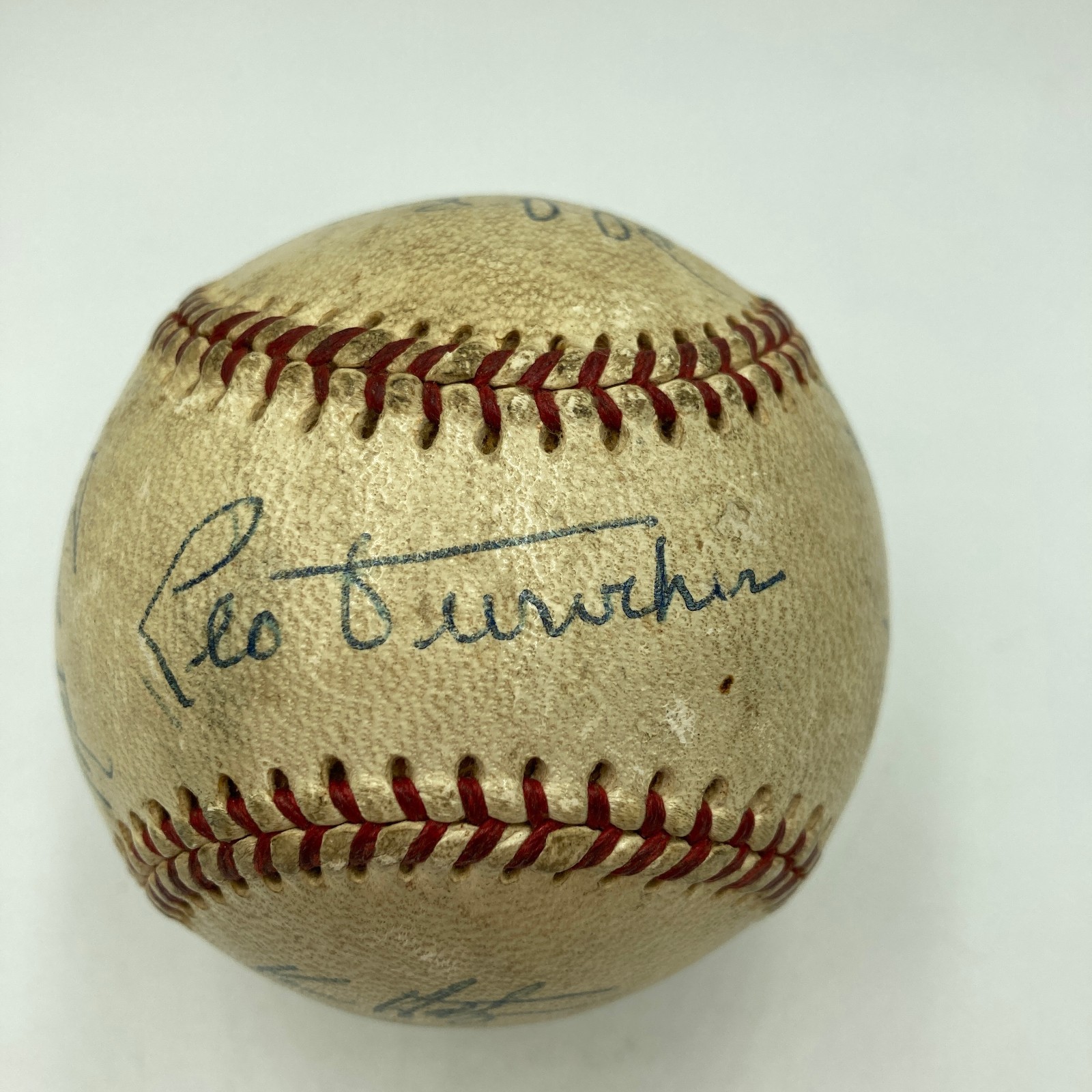Ernie Banks Ron Santo Billy Williams Chicago Cubs Legends Signed Baseball JSA