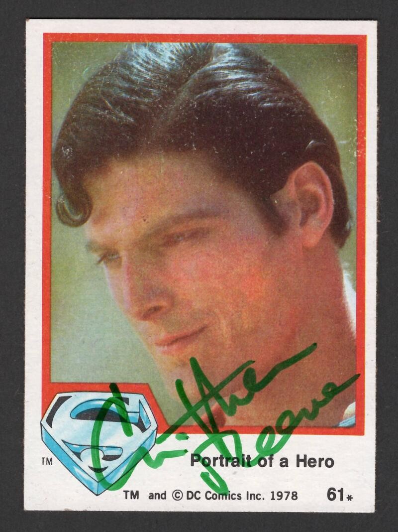 Christopher Reeve Signed Autograph 1978 Topps Superman Trading Card #61  JSA LOA