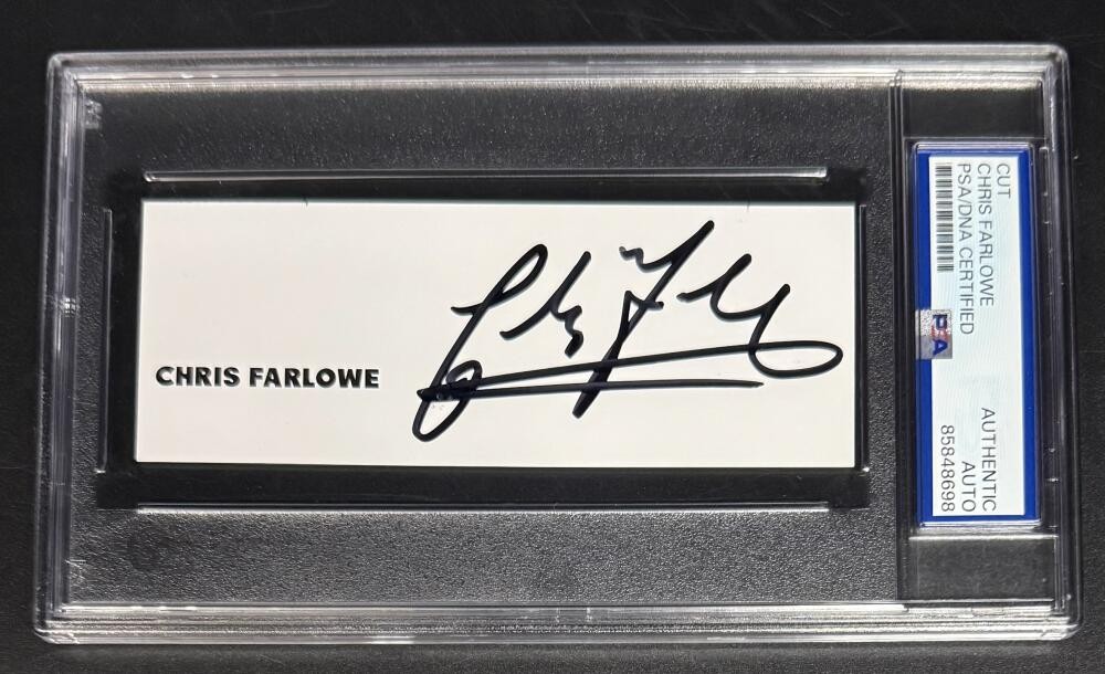 Chris Farlowe Signed Autograph PSA/DNA COA Slab Encapsulated Cut Note Card A