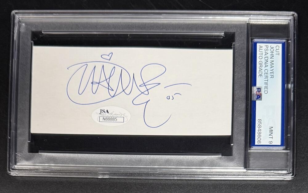 John Mayer Full Name 2005 Signed Autograph PSA/DNA COA Slabbed Cut Signature