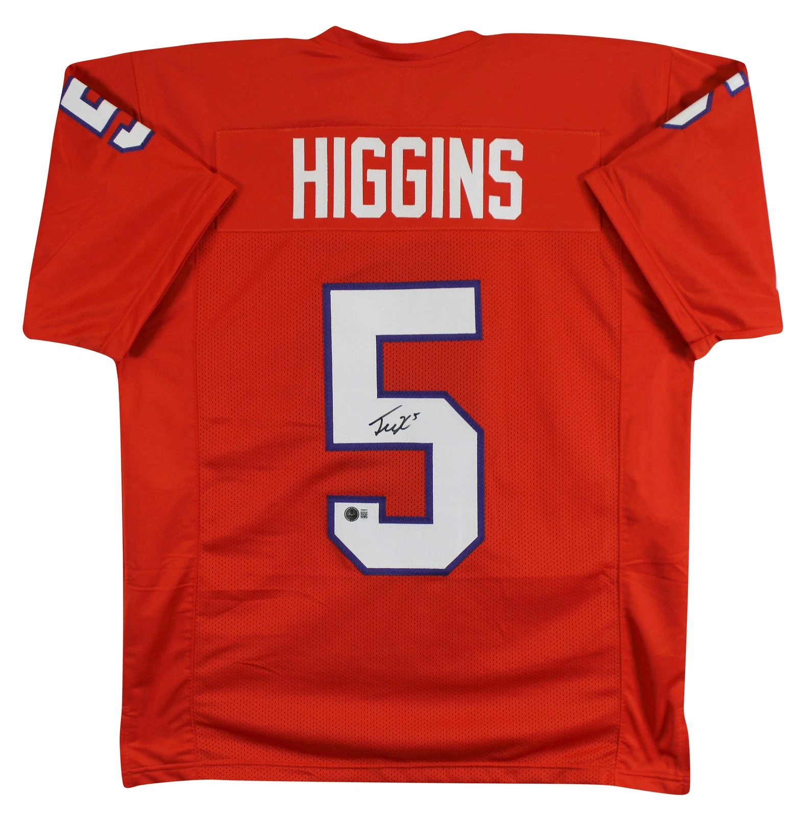 Clemson Tee Higgins Authentic Signed Orange Pro Style Jersey Autographed BAS