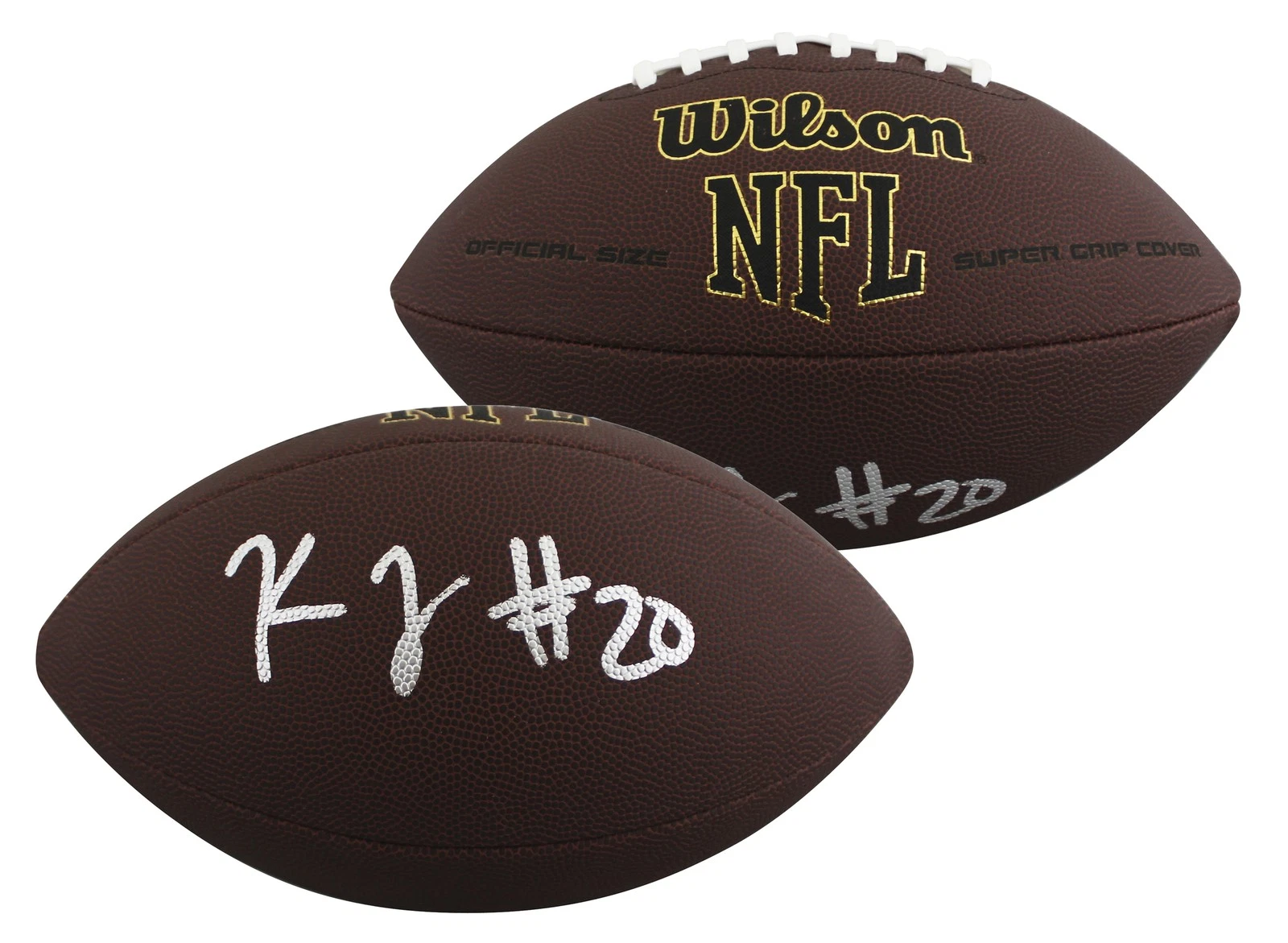 Steelers Kaleb Johnson Authentic Signed Wilson Super Grip Football BAS #BW88733