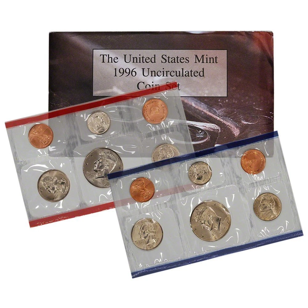 1996 P & D US Mint Set United States Original Government Packaging Box Cello