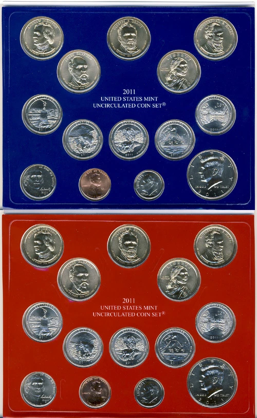 2011 P & D US Mint Set United States Original Government Packaging Box Cello
