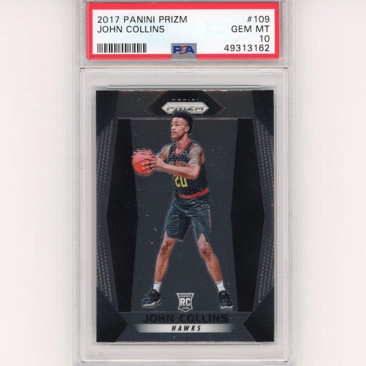 Graded 2017-18 Panini Prizm JOHN COLLINS #109 Rookie RC Basketball Card PSA 10