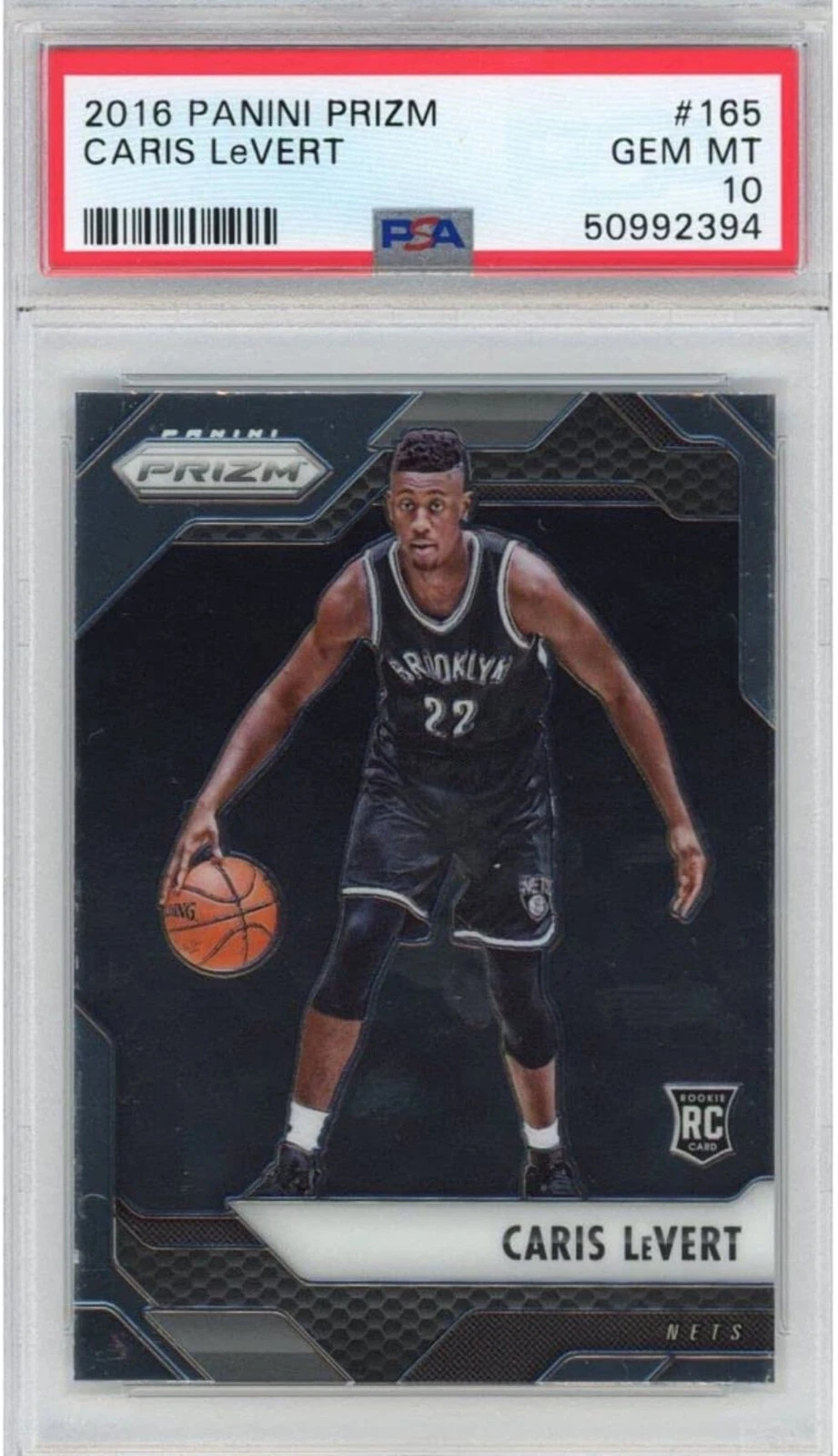 Graded 2016-17 Panini Prizm CARIS LEVERT #165 Rookie RC Basketball Card PSA 10