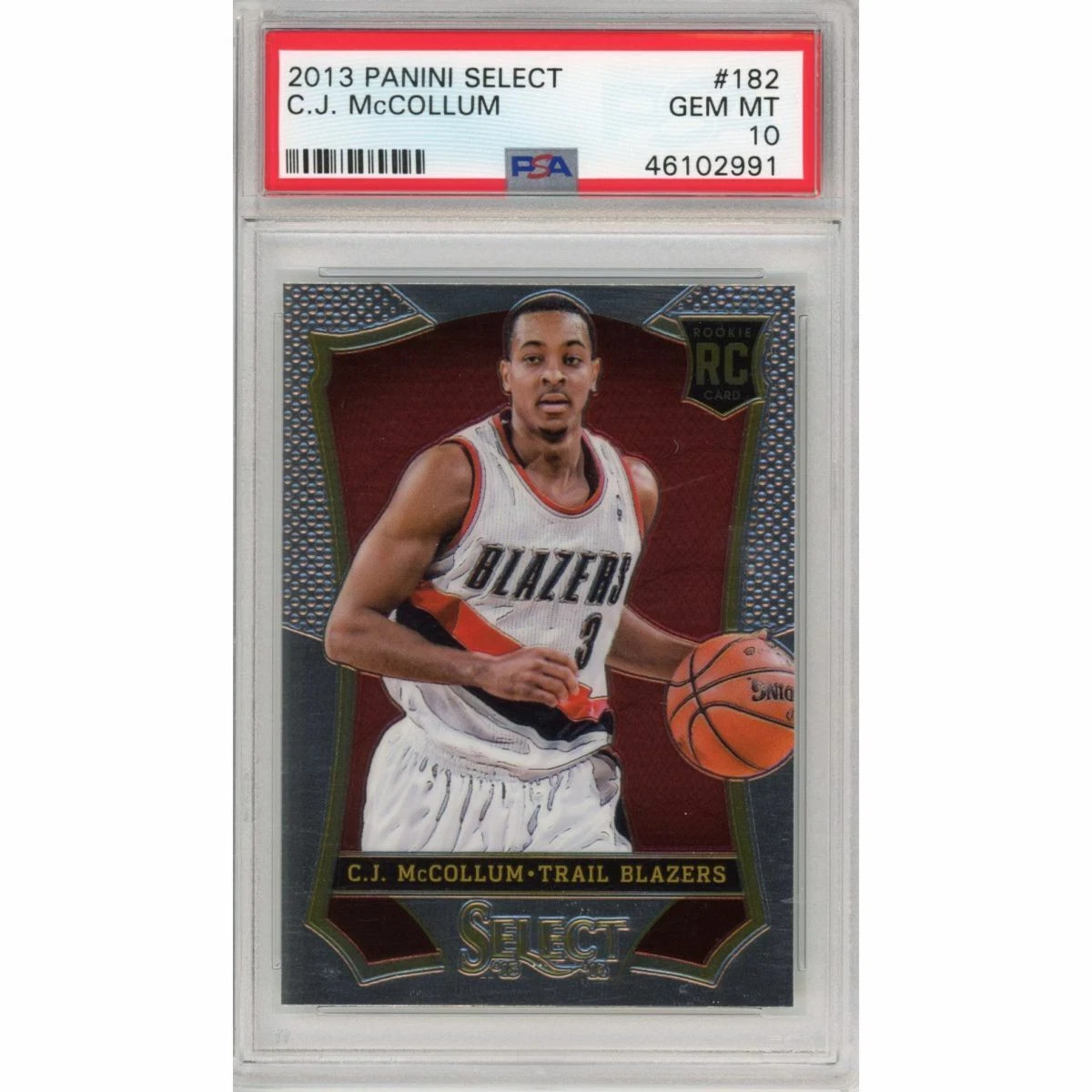 Graded 2013-14 Panini Select CJ C.J. MCCOLLUM #182 Rookie Basketball Card PSA 10