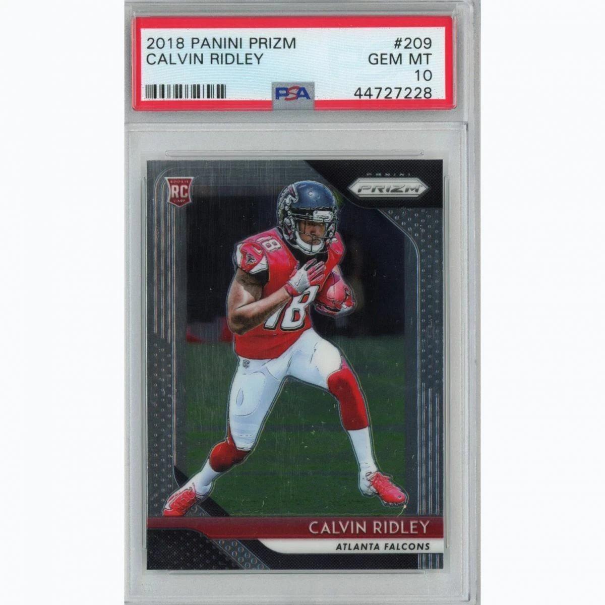 Graded 2018 Panini Prizm CALVIN RIDLEY #209 Rookie Football Card PSA 10 Gem Mint