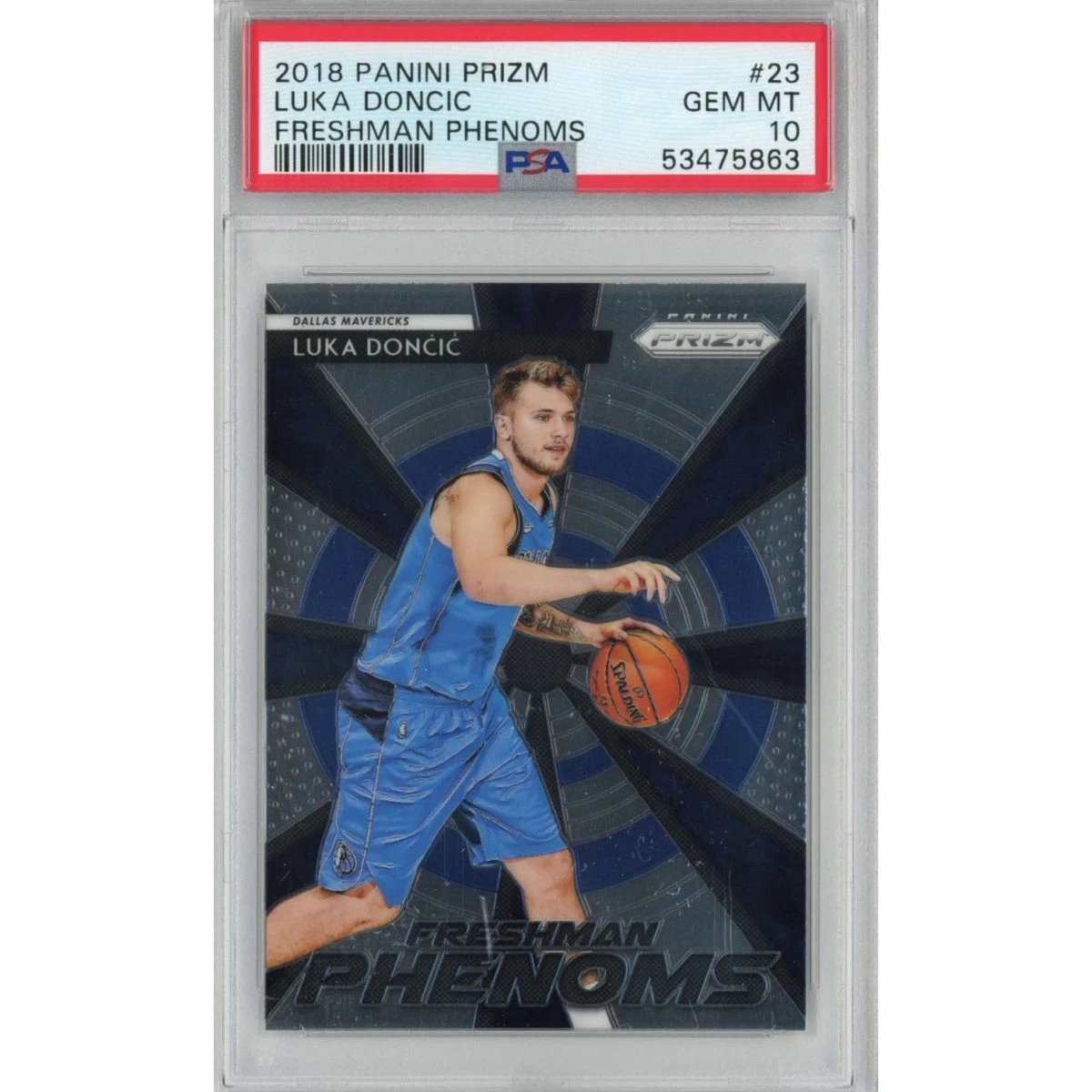 Graded 2018-19 Panini Prizm LUKA DONCIC #23 Freshman Phenoms Rookie Card PSA 10