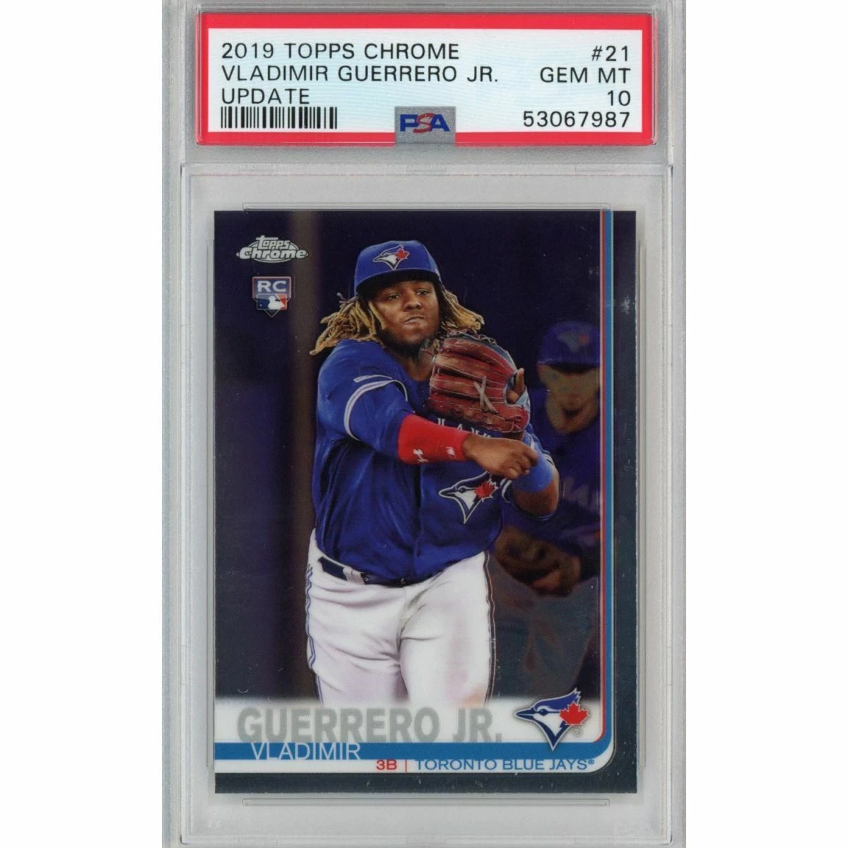 Graded 2019 Topps Chrome Update VLADIMIR VLAD GUERRERO JR #21 Rookie Card PSA 10