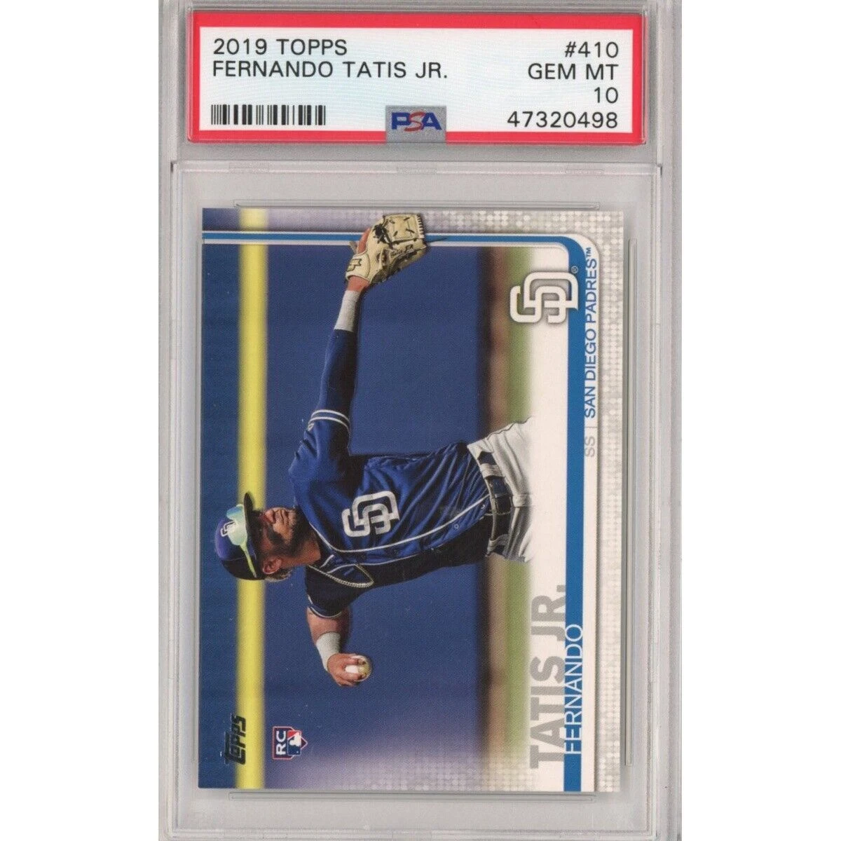 Graded 2019 Topps Series 2 FERNANDO TATIS JR. #410 Rookie Baseball Card PSA 10