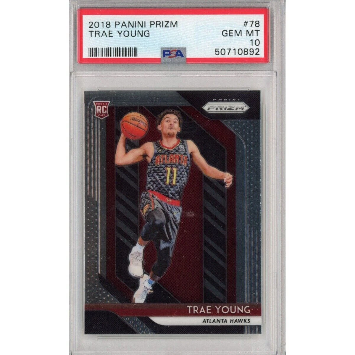 Graded 2018-19 Panini Prizm TRAE YOUNG #78 Rookie Basketball Card PSA 10 Mint