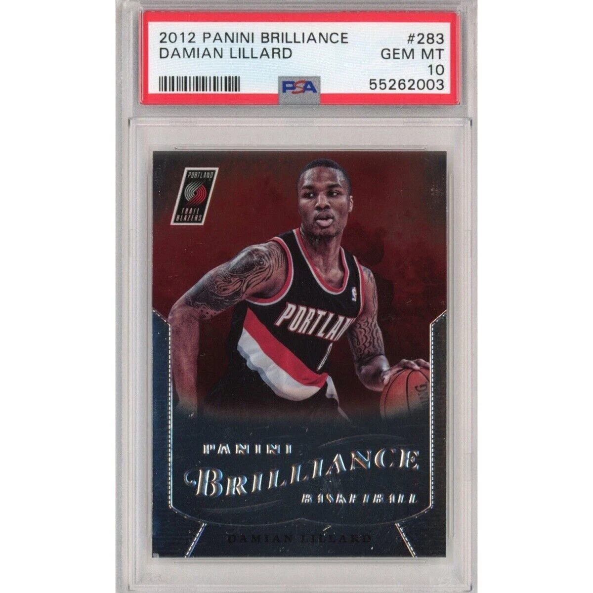 Graded 2012-13 Panini Brilliance DAMIAN LILLARD #283 Rookie Card PSA 10