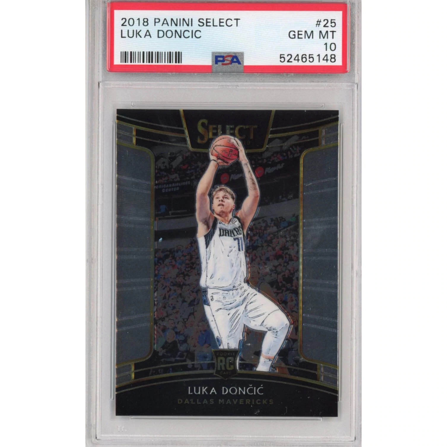 Graded 2018-19 Panini Select Luka Doncic #25 Rookie RC Basketball Card PSA 10