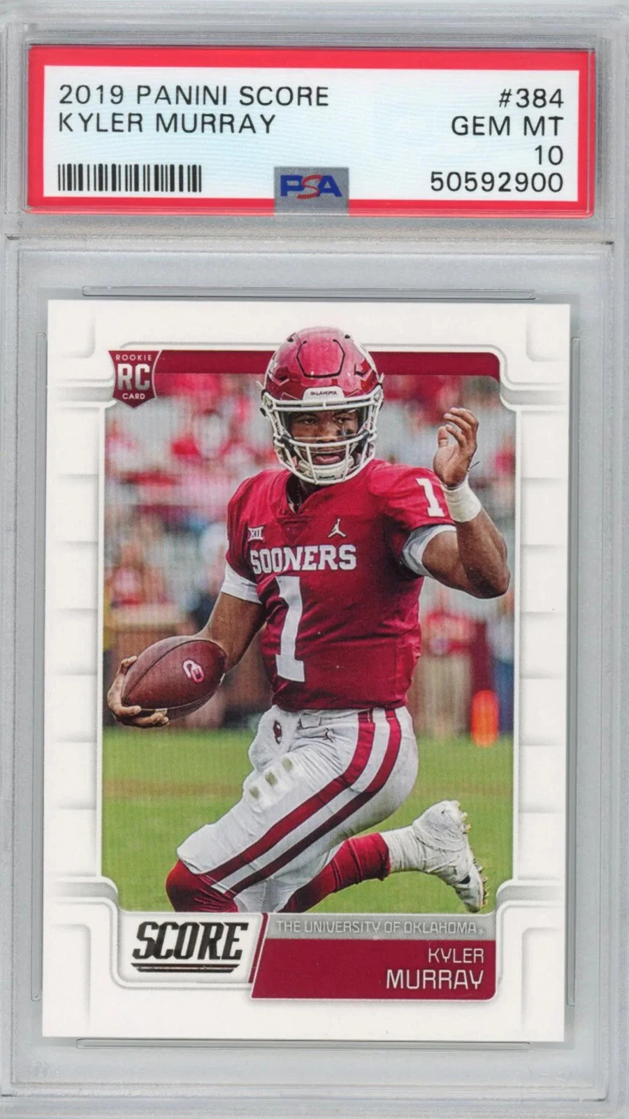 Graded 2019 Panini Score Kyler Murray #384 Rookie RC Football Card PSA 10 Gem
