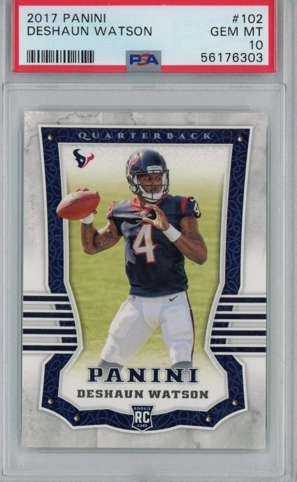 Graded 2017 Panini Deshaun Watson #102 Rookie RC Football Card PSA 10 Gem Mint