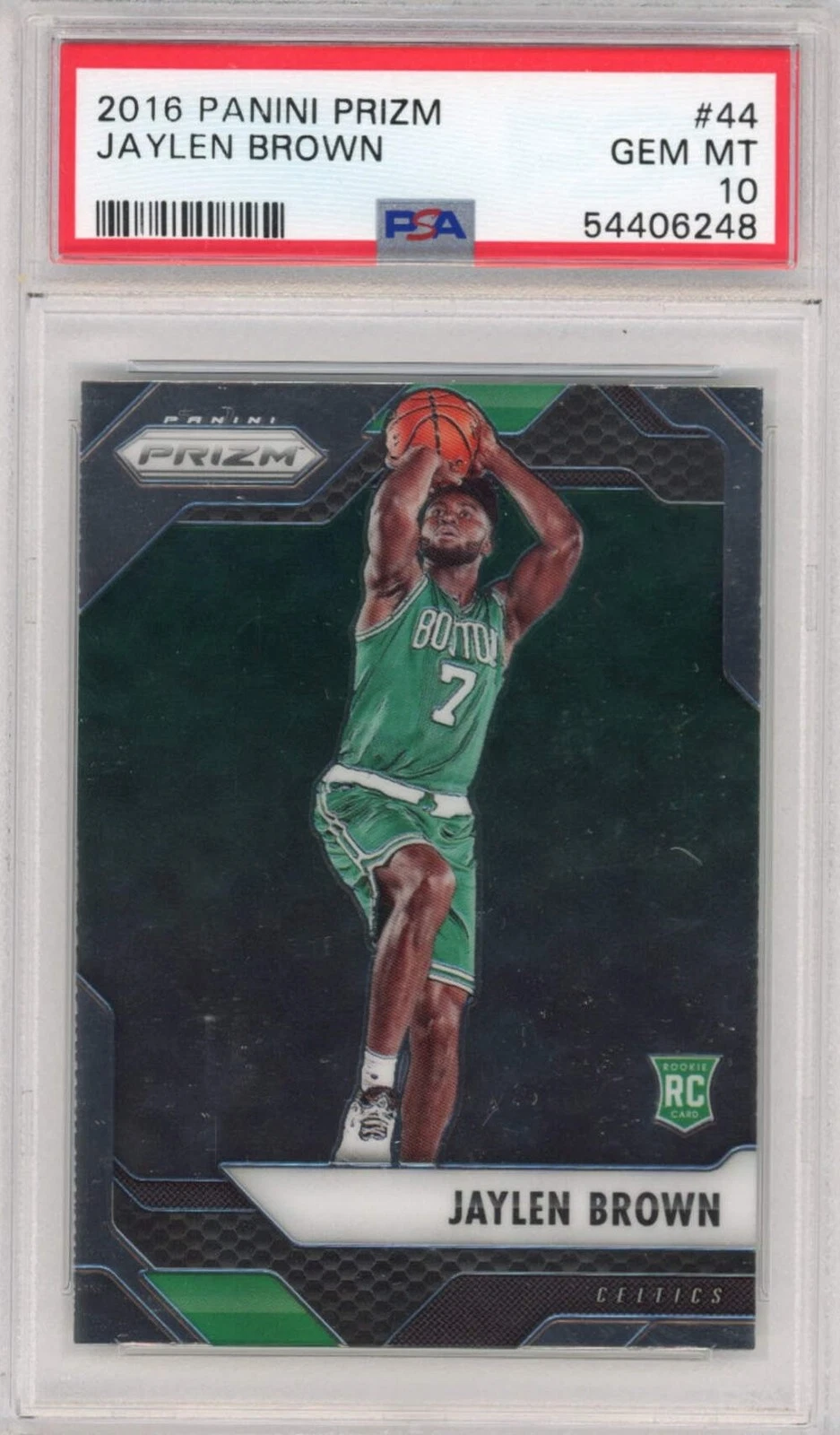 Graded 2016-17 Panini Prizm Jaylen Brown #44 Rookie RC Basketball Card PSA 10