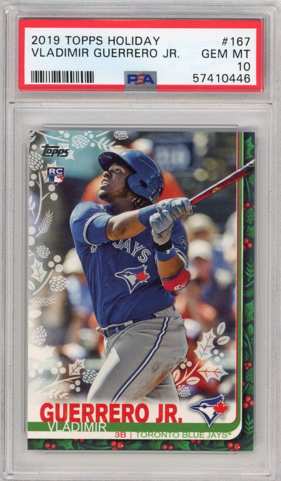 Graded 2019 Topps Holiday Vladimir Vlad Guerrero Jr. #167 Rookie RC Card PSA 10