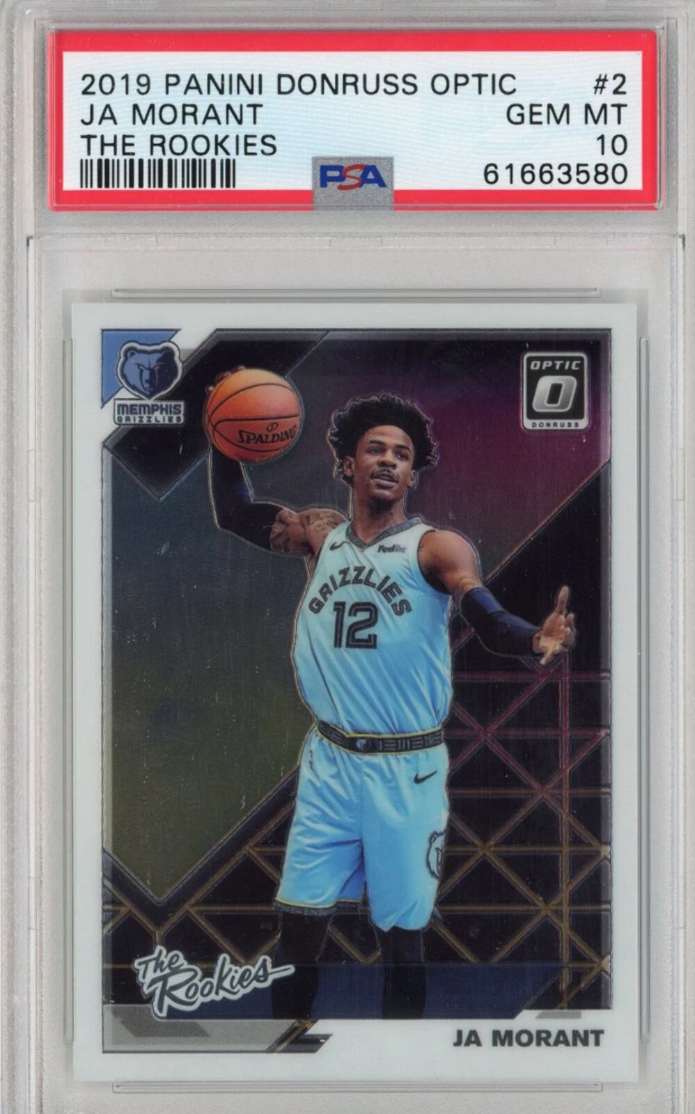 Graded 2019-20 Panini Donruss Optic Ja Morant #2 The Rookies RC Card PSA 10 Mint