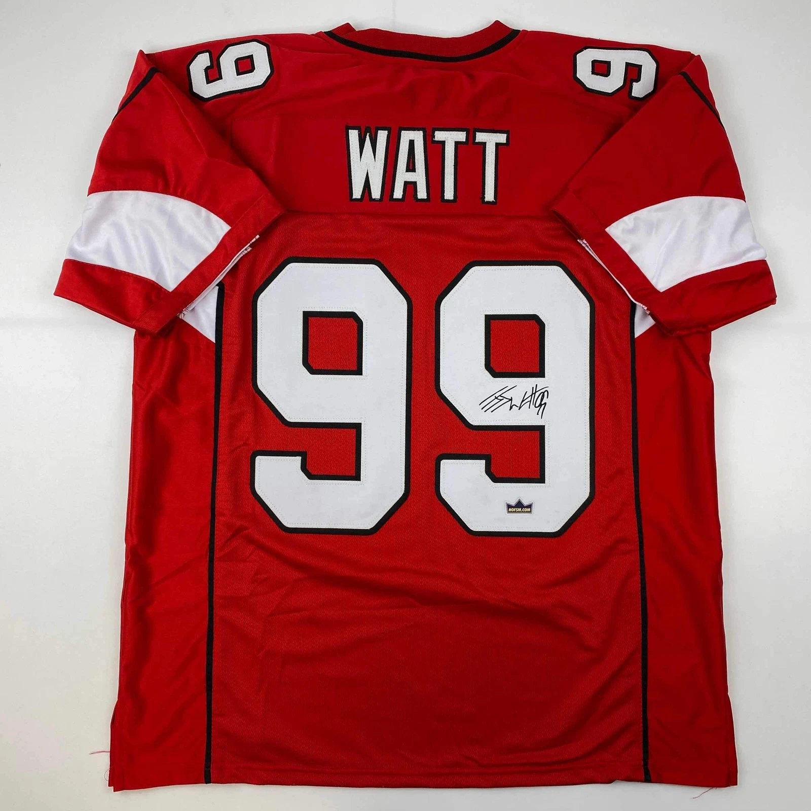 Facsimile Autographed JJ J.J. Watt Arizona Red Reprint Laser Jersey Size Mens XL