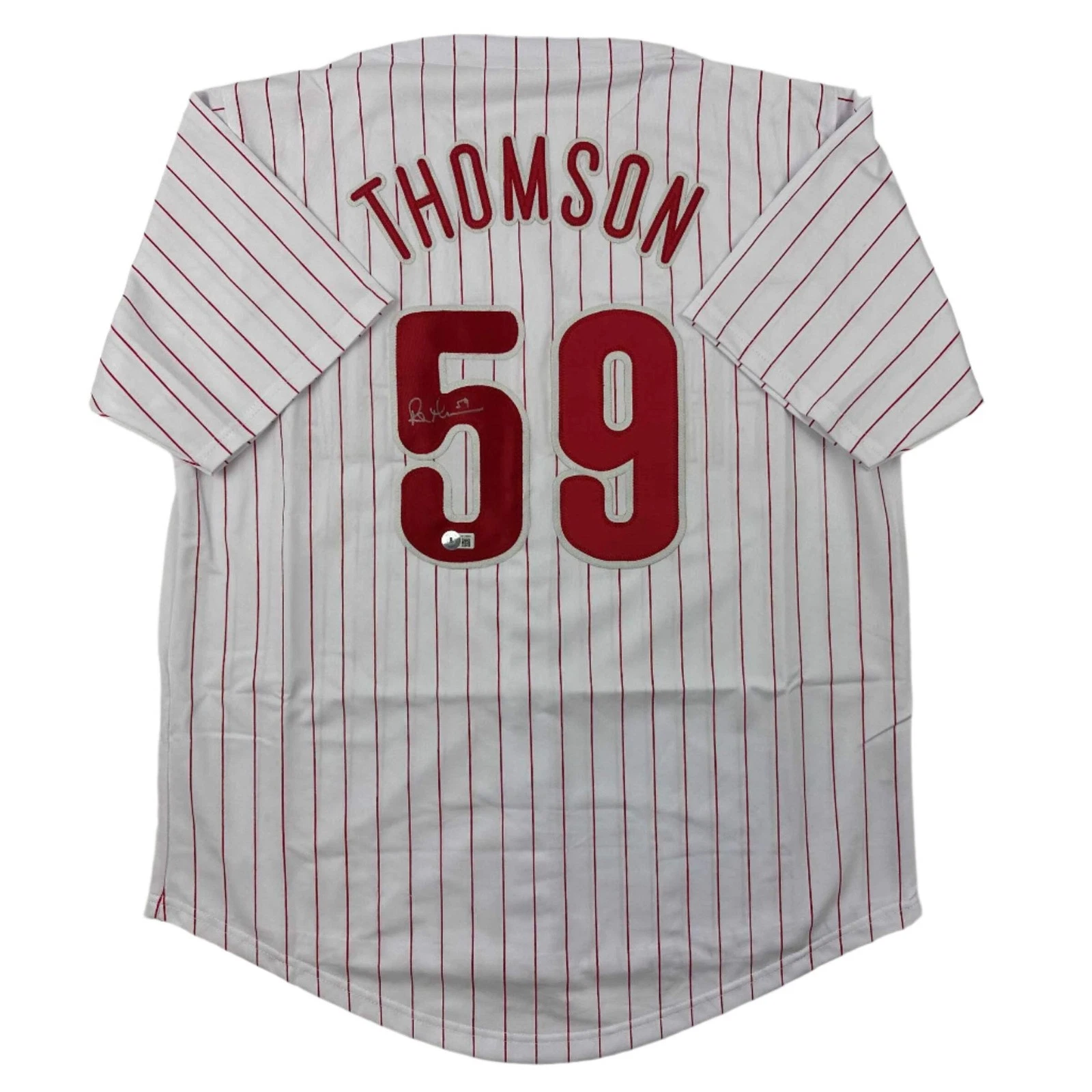 Autographed/Signed Rob Thomson Philadelphia Pinstripe Jersey Beckett BAS COA