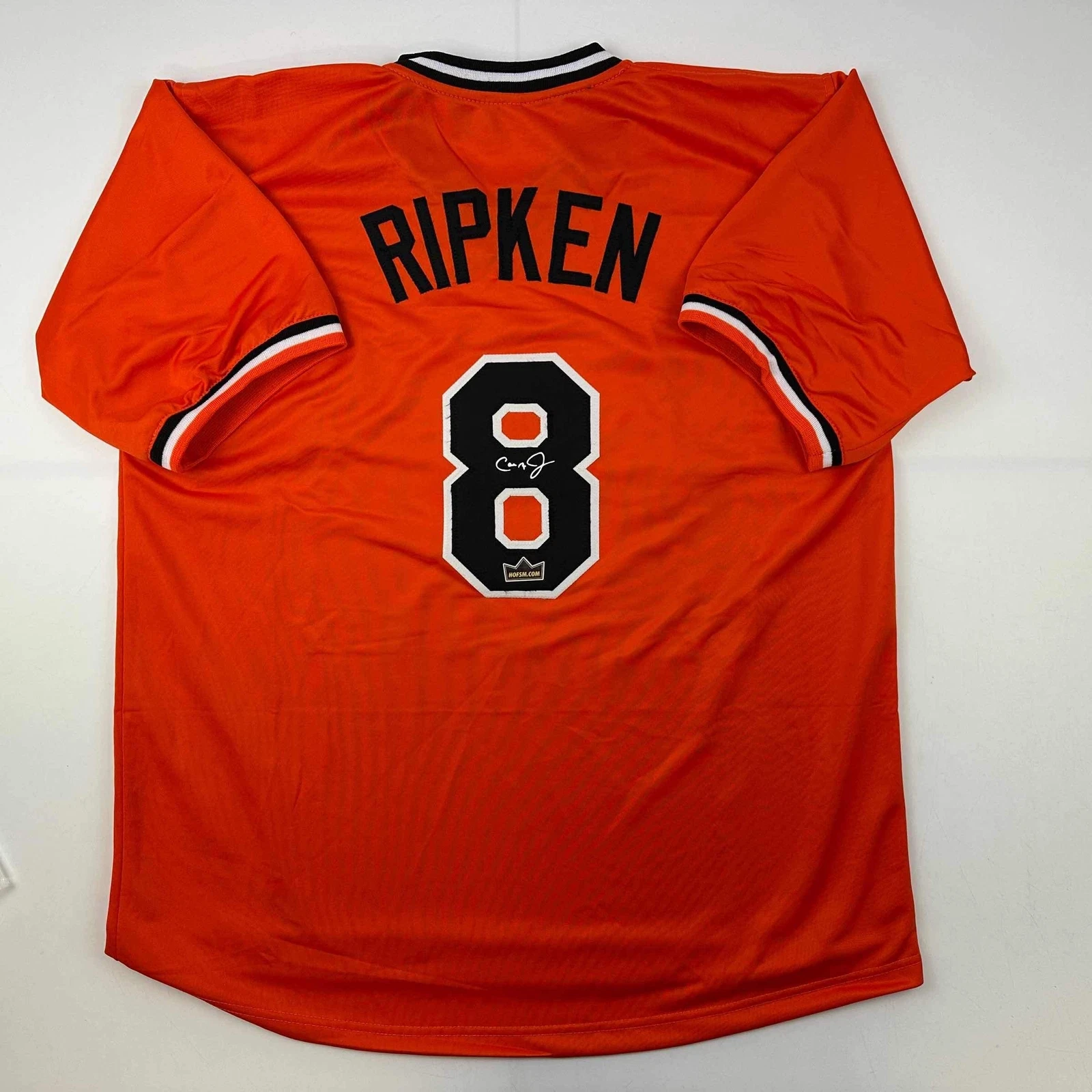 Facsimile Autographed Cal Ripken Jr. Baltimore Orange Reprint Auto Jersey Men XL