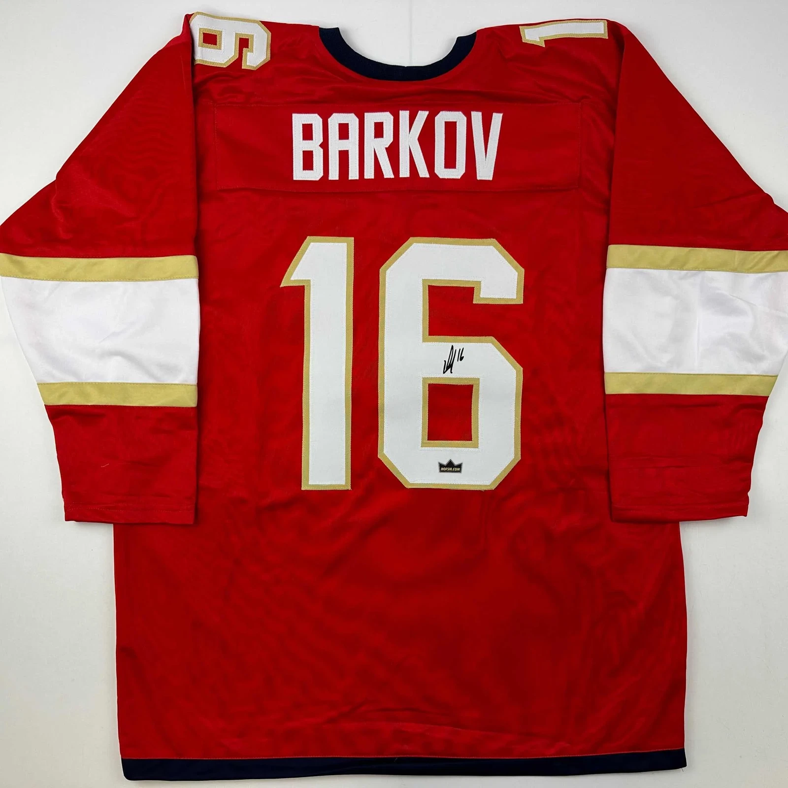Facsimile Autographed Aleksander Barkov Florida Red Reprint Auto Jersey Men's XL