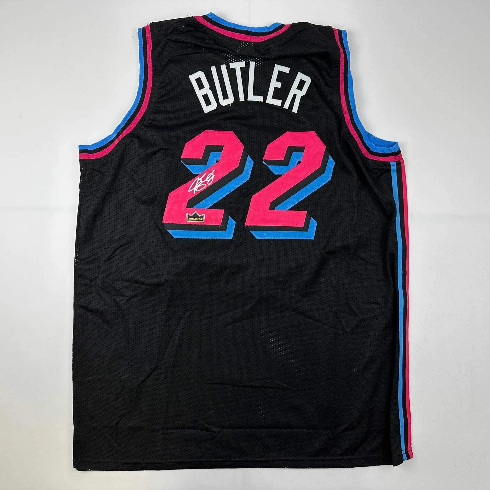 Facsimile Autographed Jimmy Butler Miami Black Vice City Reprint Auto Jersey XL