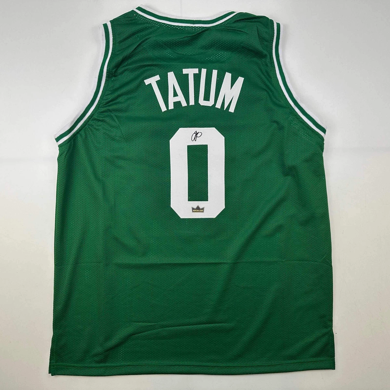 Facsimile Autographed Jayson Tatum Boston Green Reprint Auto Jersey Men's XL
