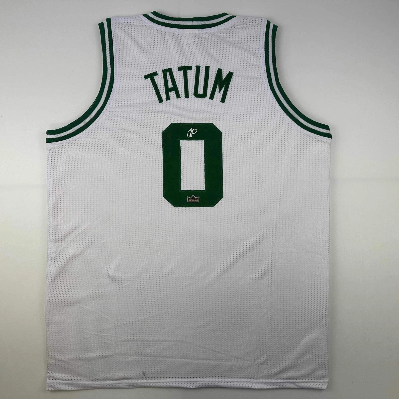 Facsimile Autographed Jayson Tatum Boston White Reprint Auto Jersey Size Mens XL