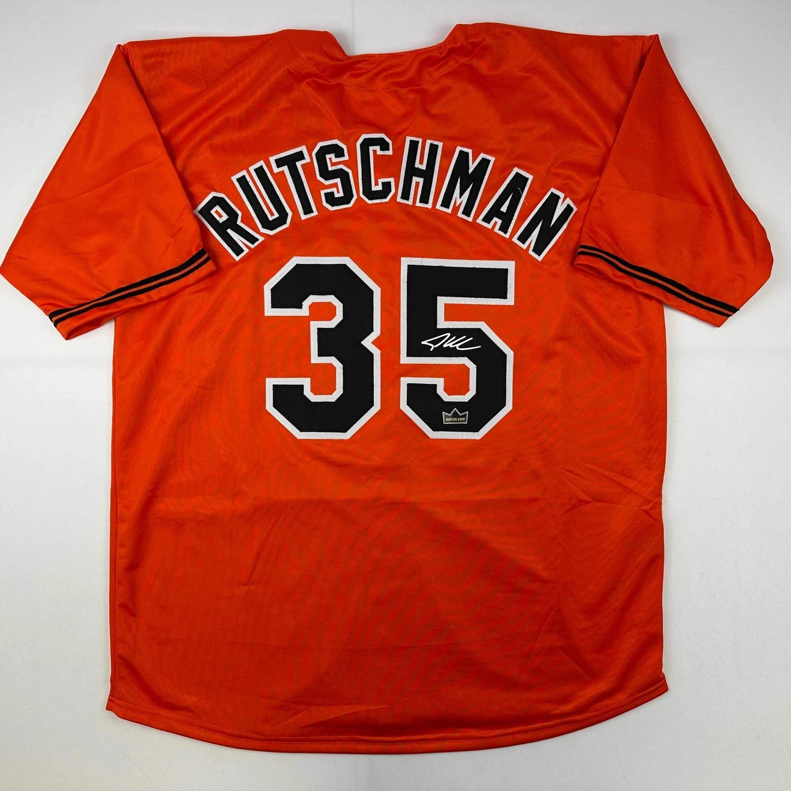 Facsimile Autographed Adley Rutschman Baltimore Orange Reprint Jersey Men's XL
