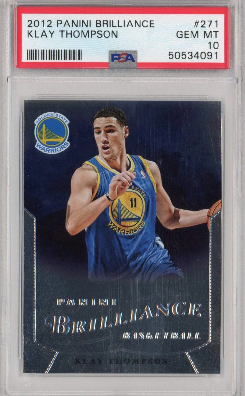 Graded 2012-13 Panini Brilliance Klay Thompson #271 Rookie RC Card PSA 10 Mint