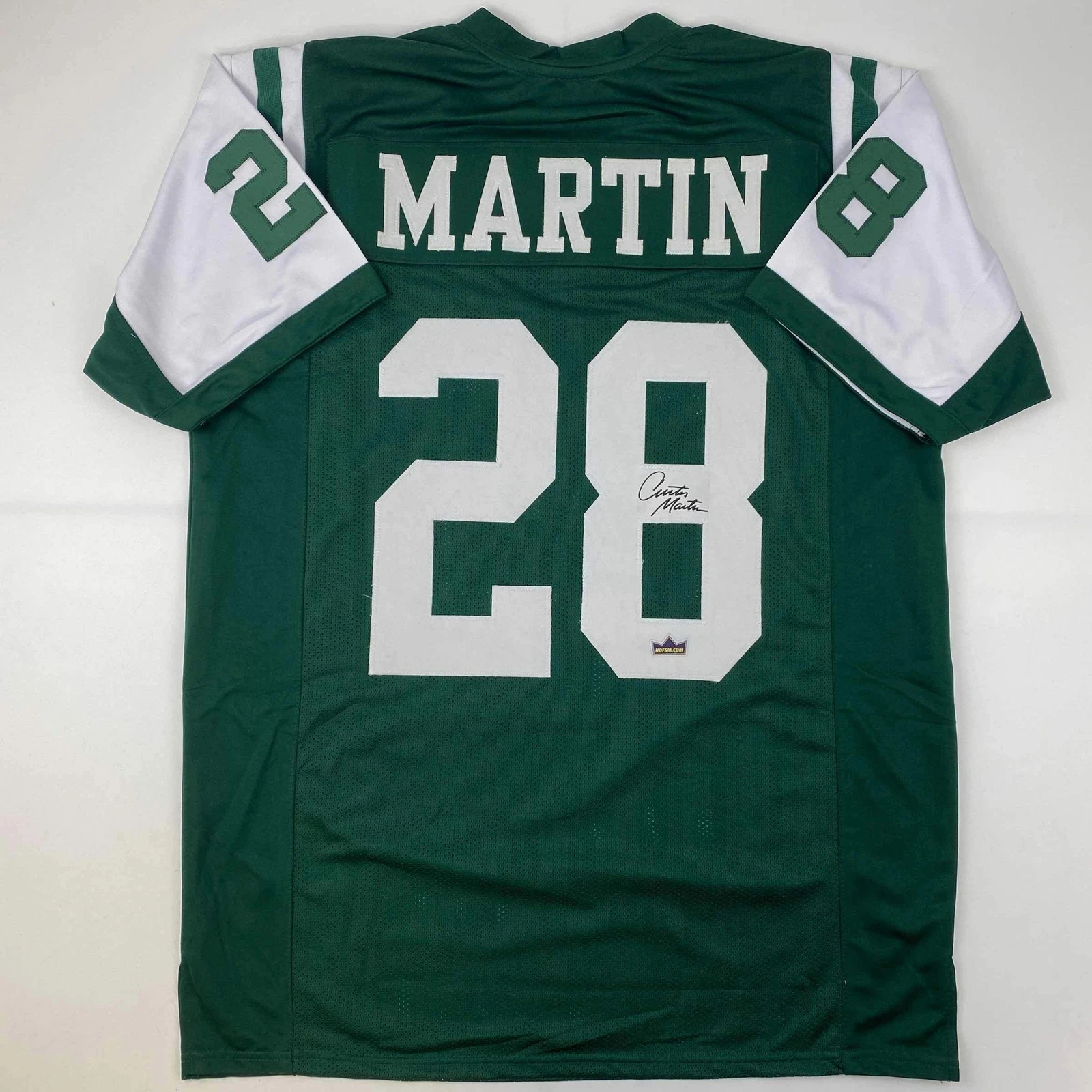 Facsimile Autographed Curtis Martin New York Green Reprint Jersey Size Men's XL