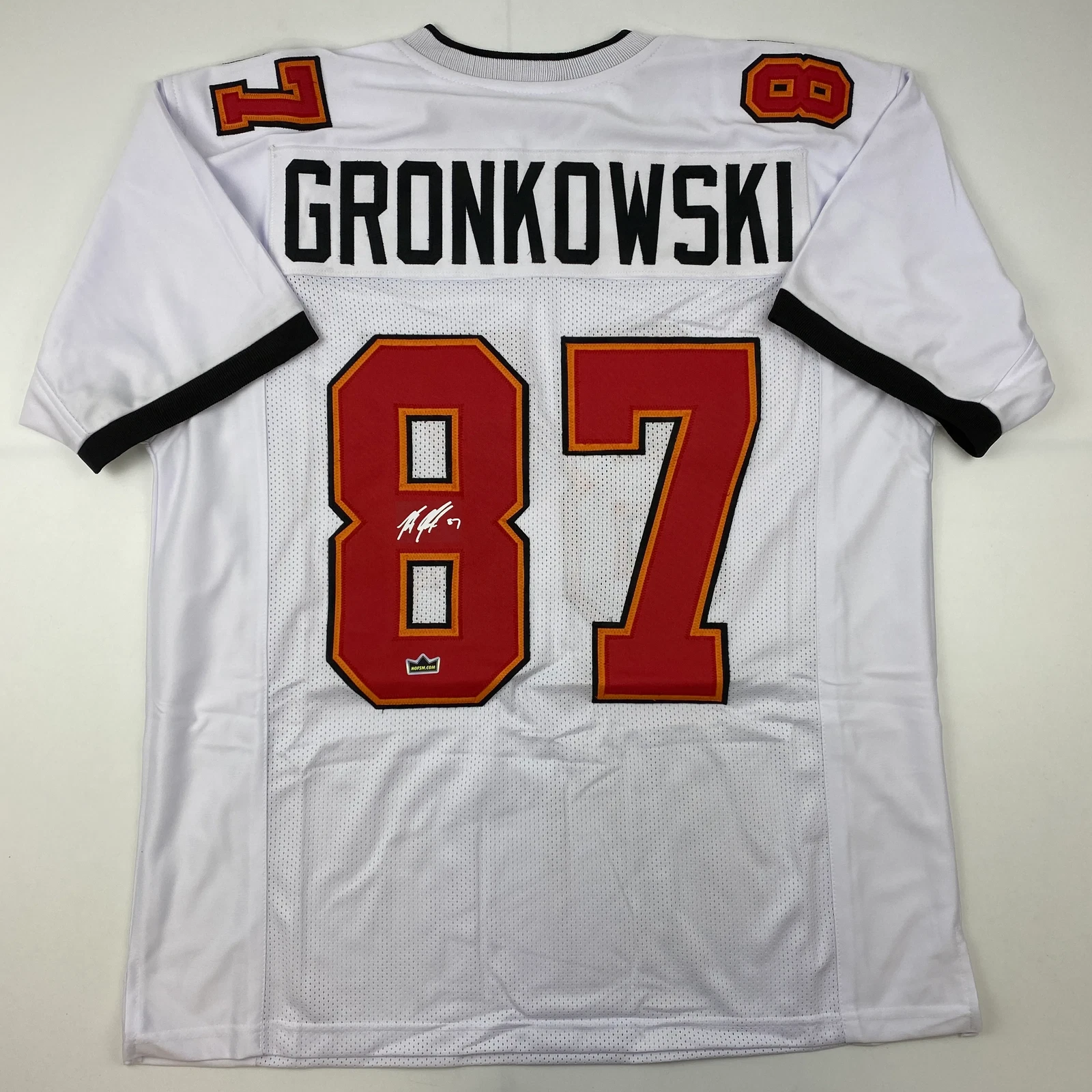 Facsimile Autographed Rob Gronk Gronkowski Tampa Bay White Jersey Size Men's XL