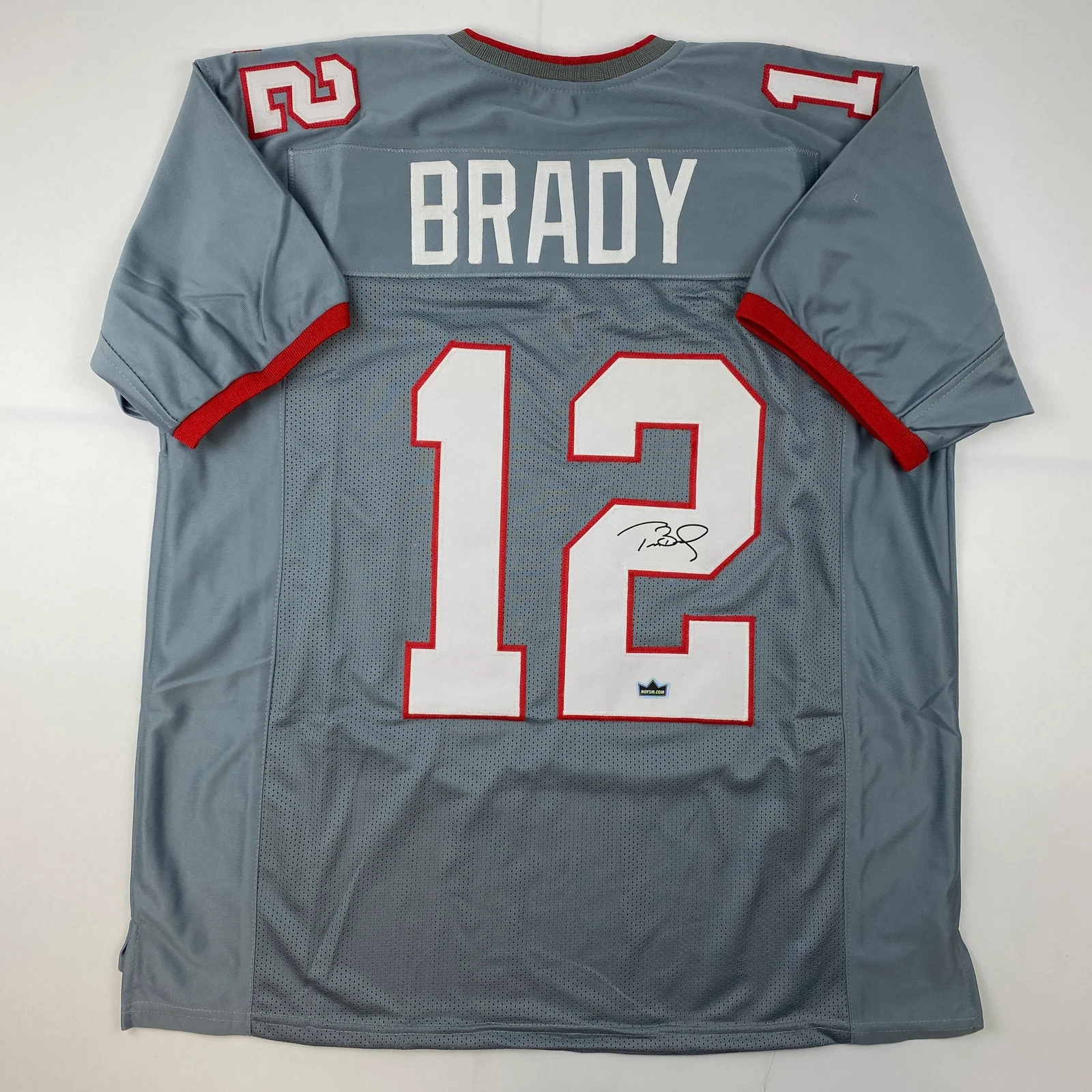 Facsimile Autographed Tom Brady Tampa Bay Pewter Reprint Jersey Size Men's XL