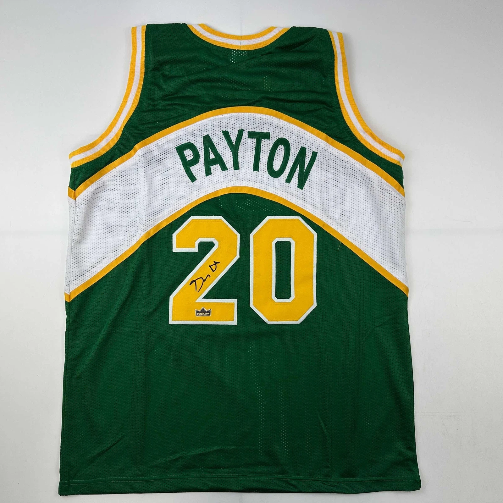 Facsimile Autographed Gary Payton Seattle Rookie Green Reprint Jersey Men's XL