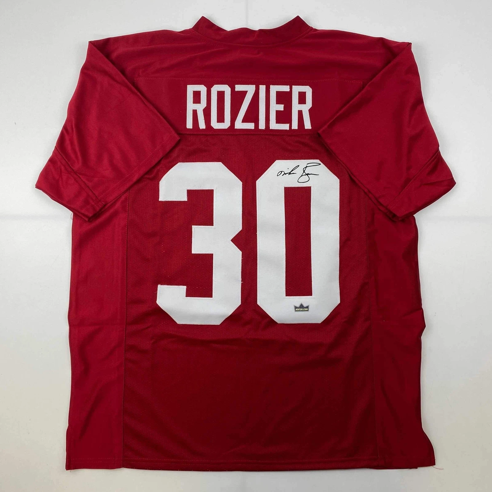Facsimile Autographed Mike Rozier Nebraska Red Reprint Jersey Size Men's XL