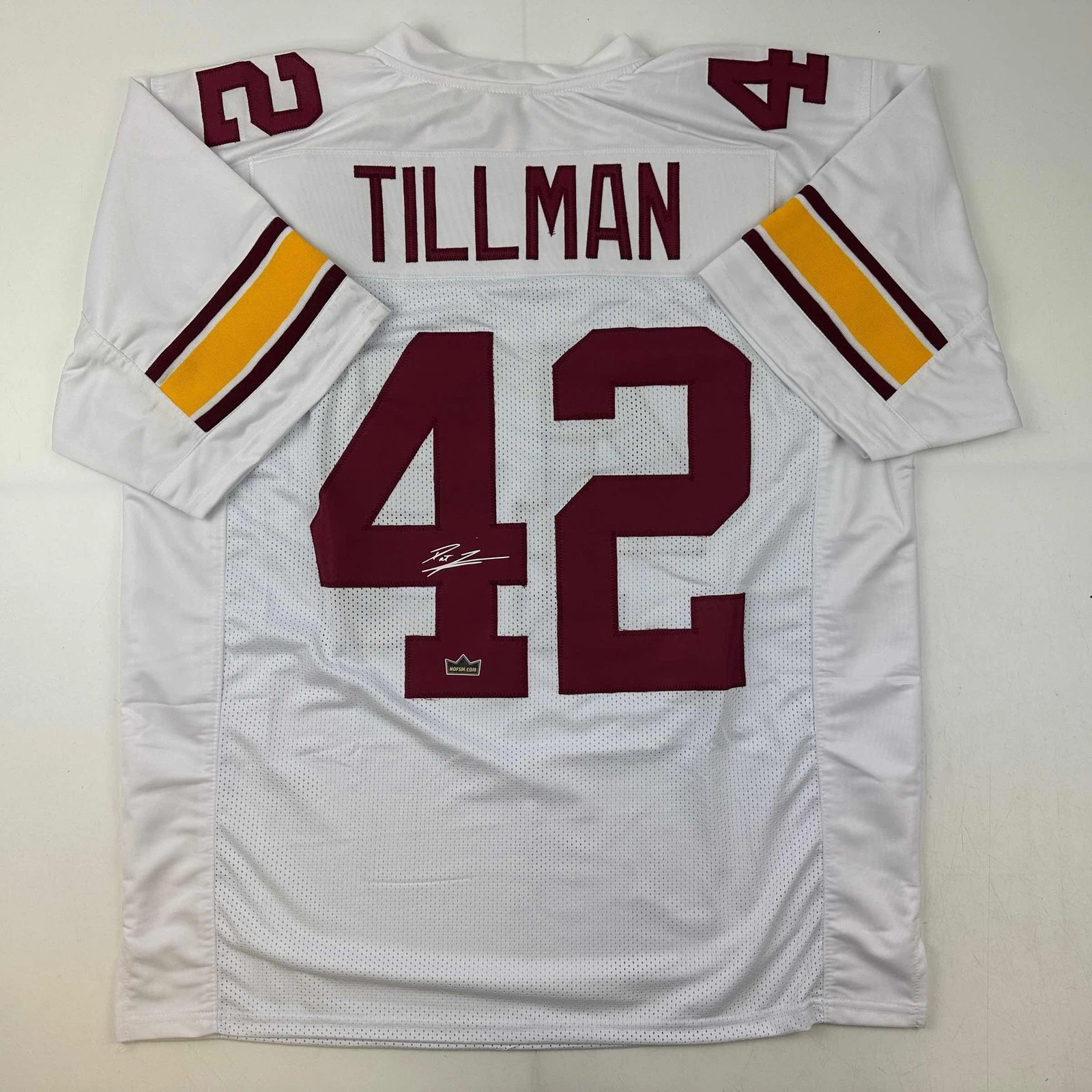 Facsimile Autographed Pat Tillman Arizona State White Reprint Jersey Men's XL