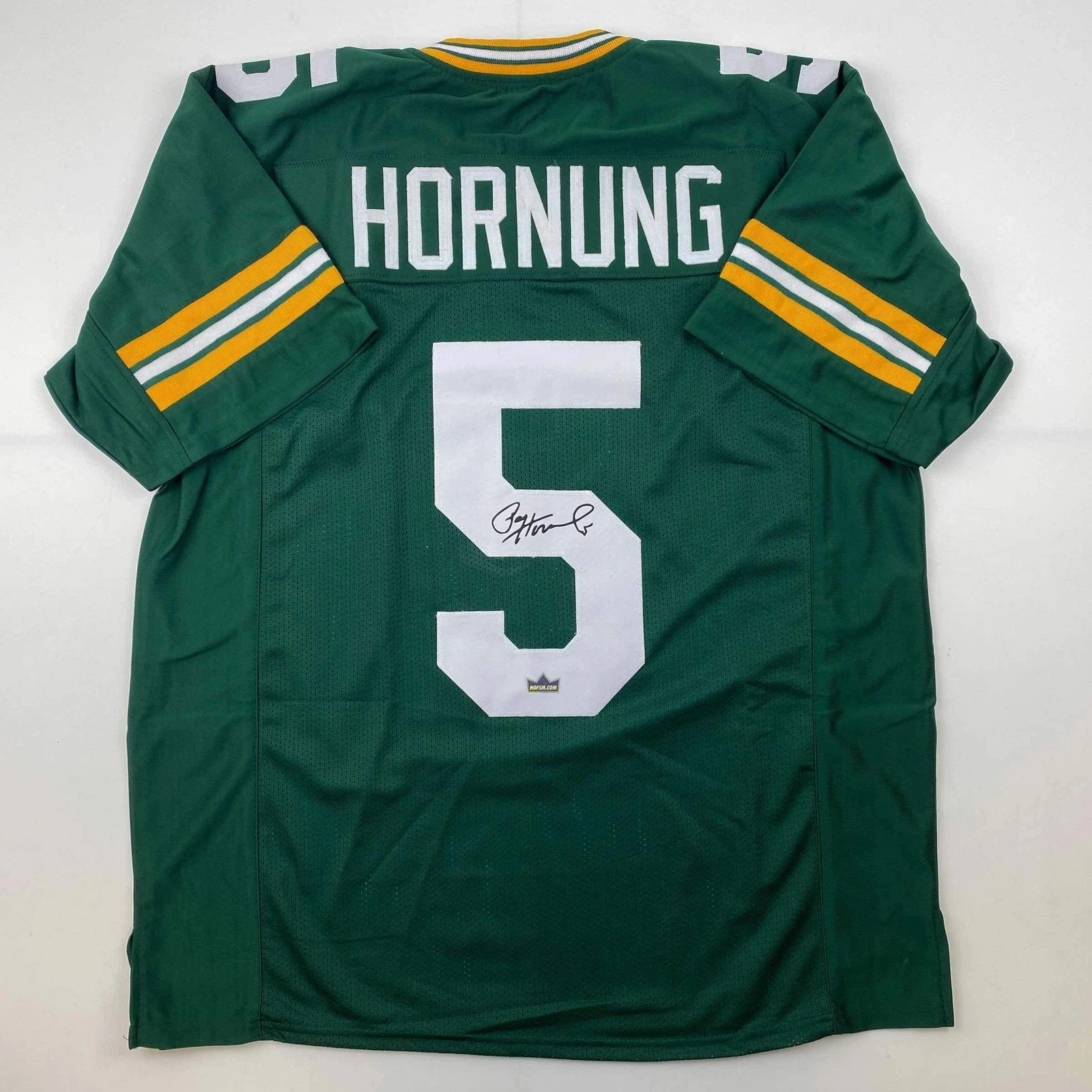 Facsimile Autographed Paul Hornung Green Bay Green Reprint Jersey Size Men's XL