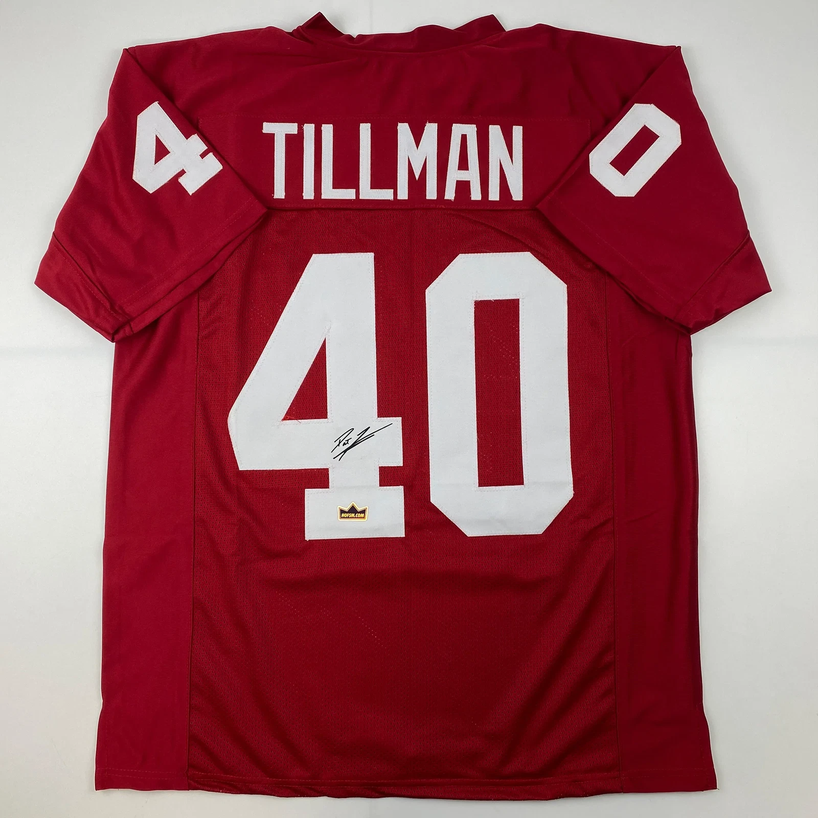 Facsimile Autographed Pat Tillman Arizona Red Reprint Laser Jersey Size Men's XL
