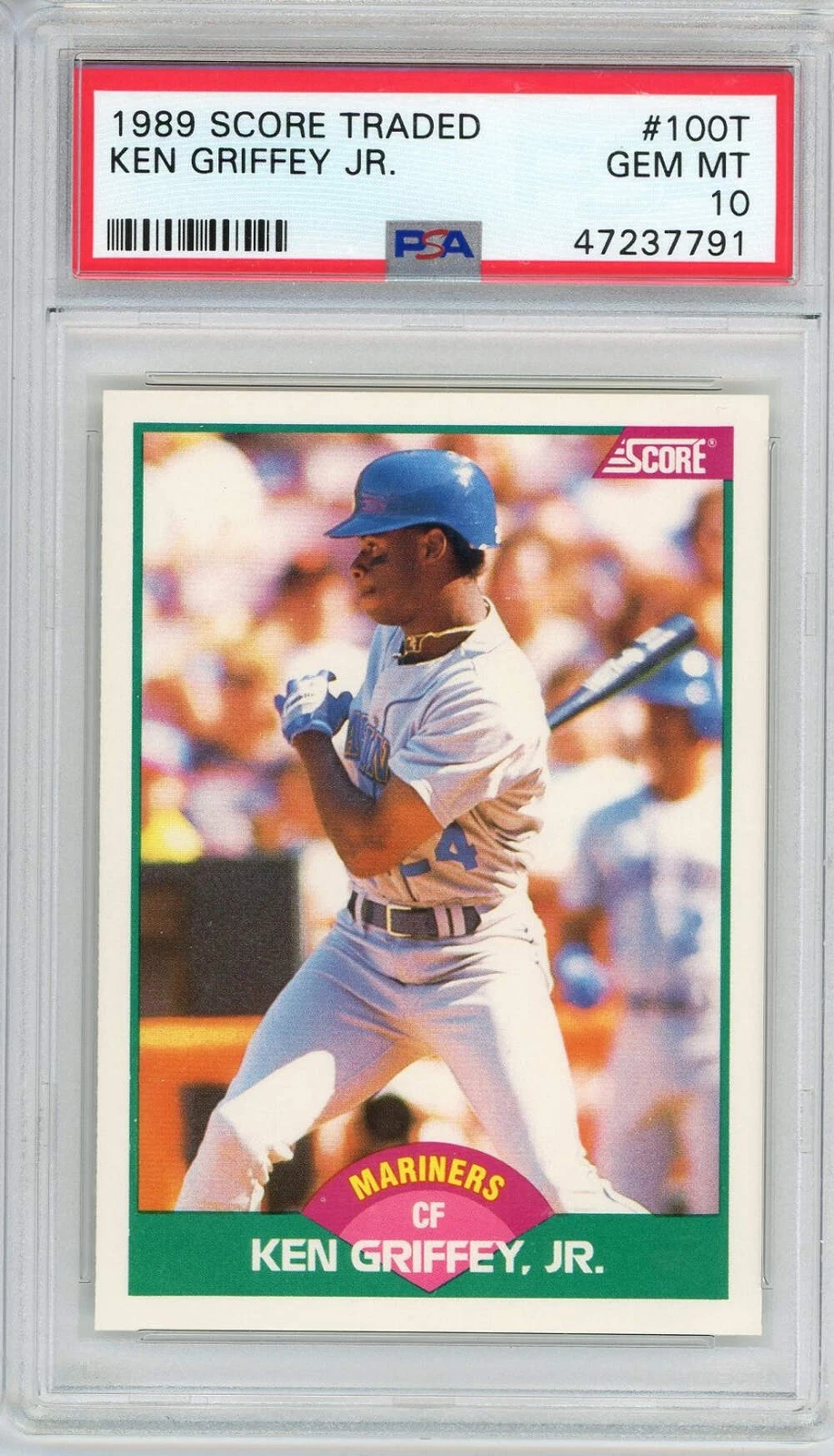 Graded 1989 Score Traded Ken Griffey Jr. #100T Rookie RC Baseball Card PSA 10