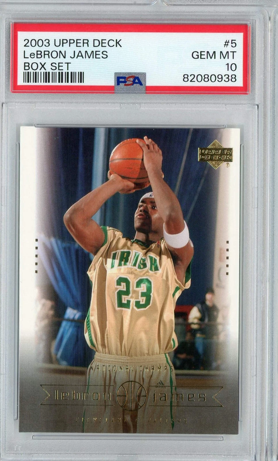 Graded 2003 Upper Deck LeBron James #5 Box Set Rookie RC Basketball Card PSA 10