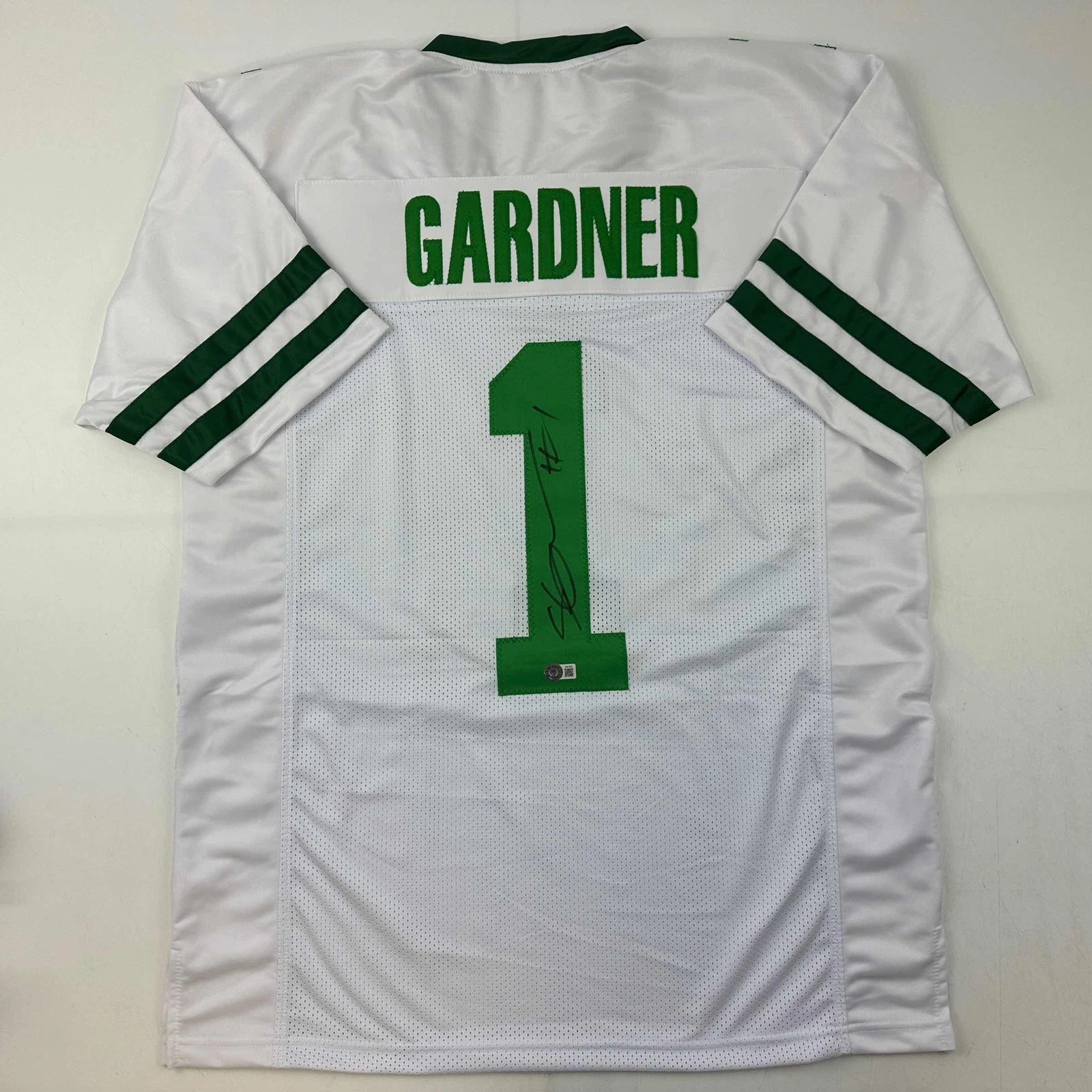 Autographed/Signed Ahmad Sauce Gardner New York White Retro Jersey Beckett COA